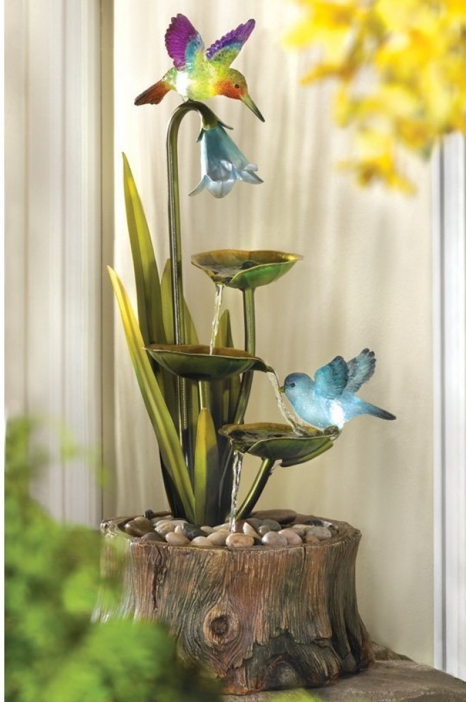 Hummingbird Haven Home Garden Decor Water Fountain | Fresh Garden Decor