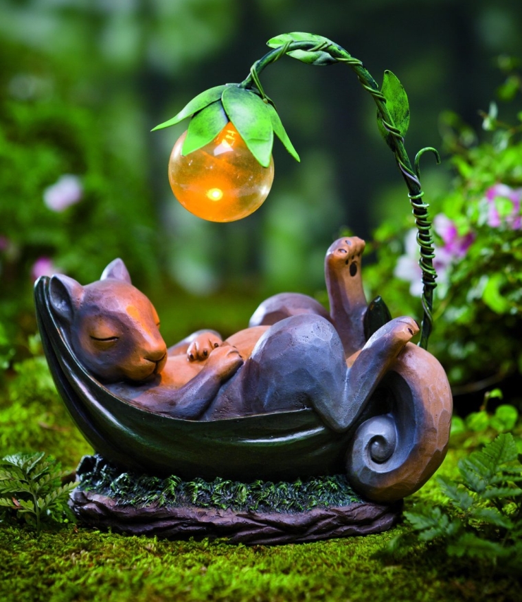 Solar Lighted Daydreaming Animal Sculpture