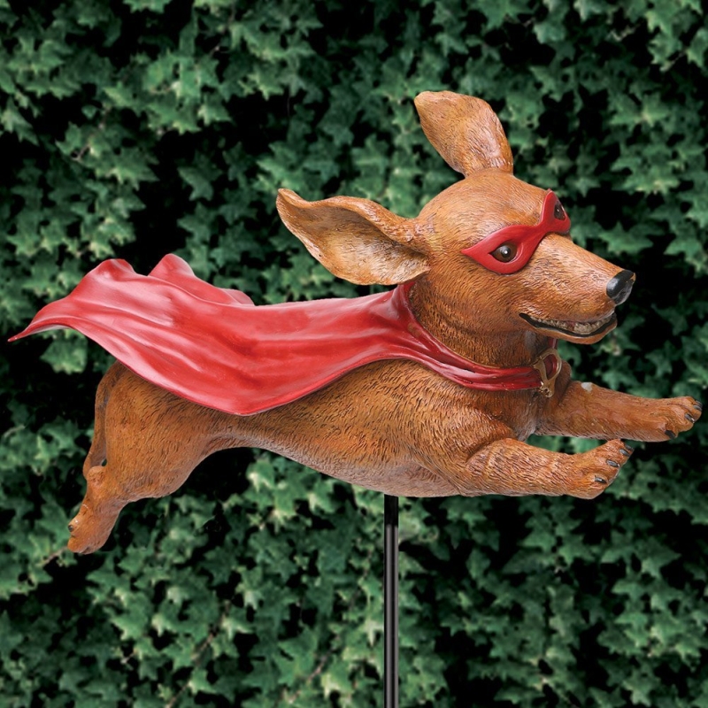 Super Wiener Dog Garden Stake Sculpture