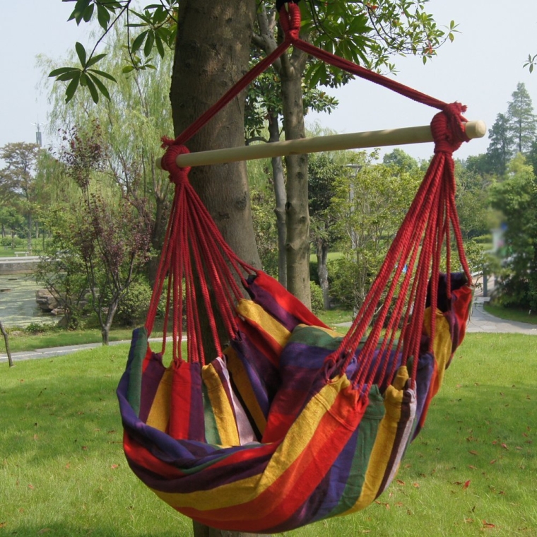Tropical Stripe Soft Comfort Hanging Hammock Chair