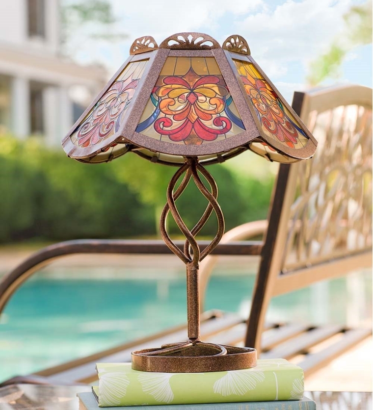 solar outdoor table lamp | fresh garden decor