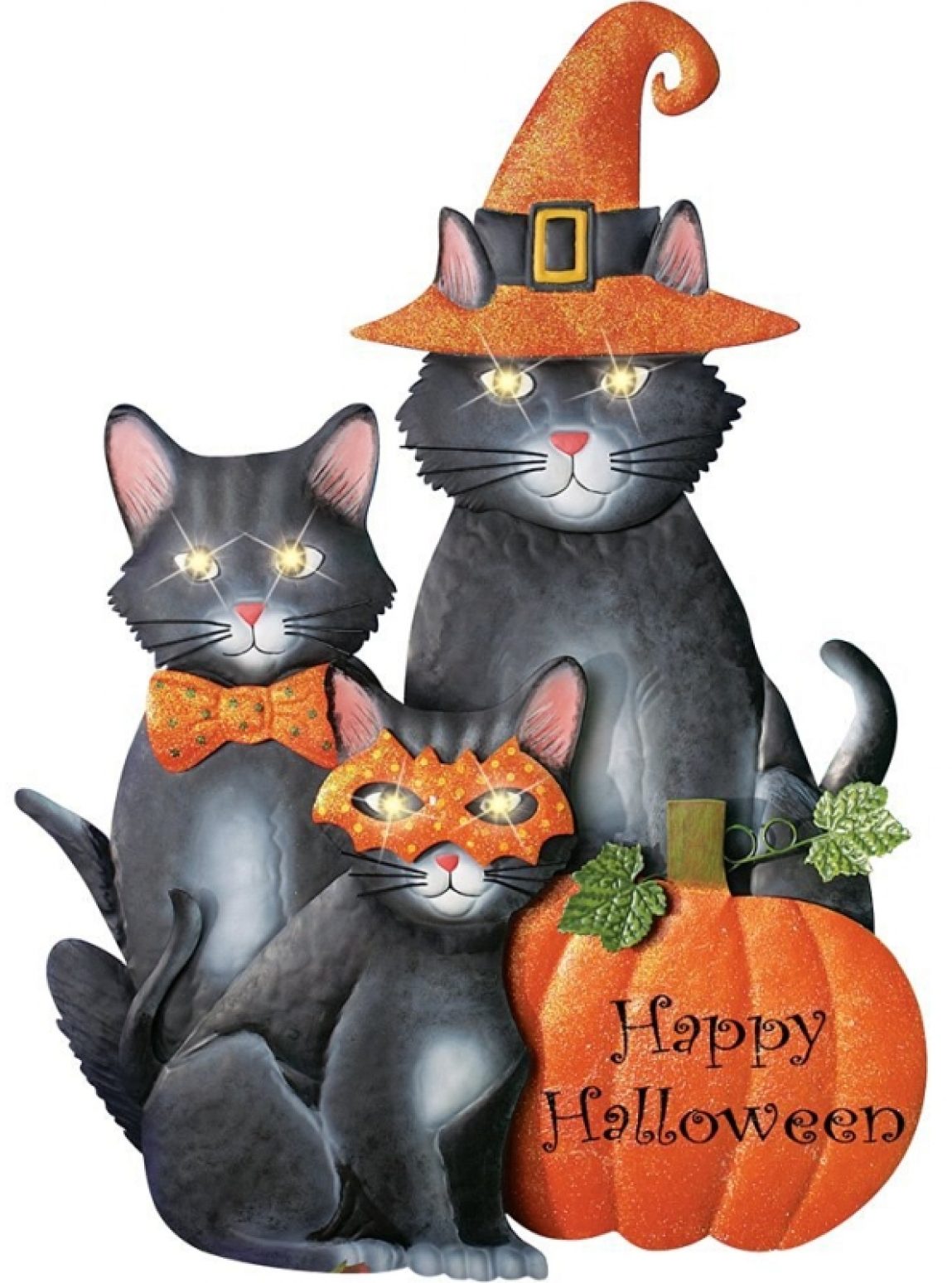 Lighted Halloween Cats Yard Stake Fresh Garden Decor