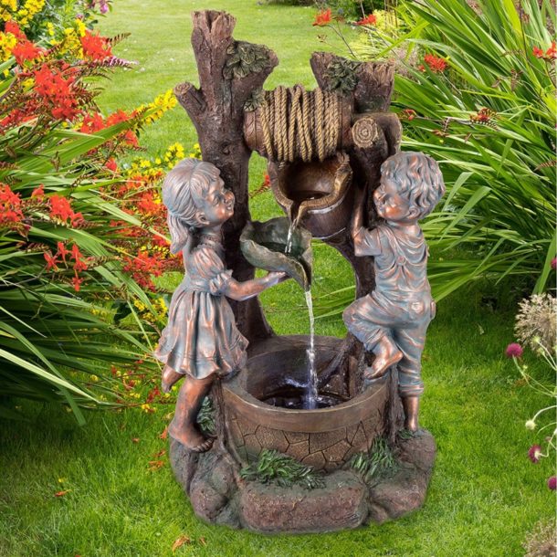Well Water Fountain Fresh Garden Decor