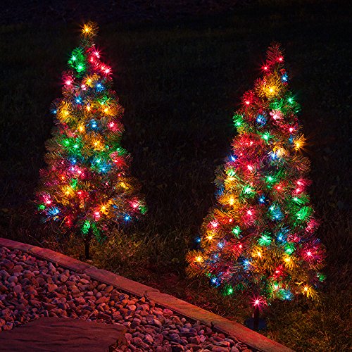 Red Sleigh Pathway Christmas Tree Light | Fresh Garden Decor
