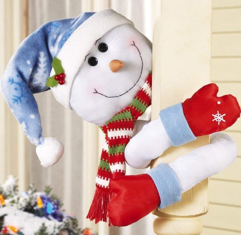 Snowman Christmas Tree Hugger Decoration with Posable Arms Fresh