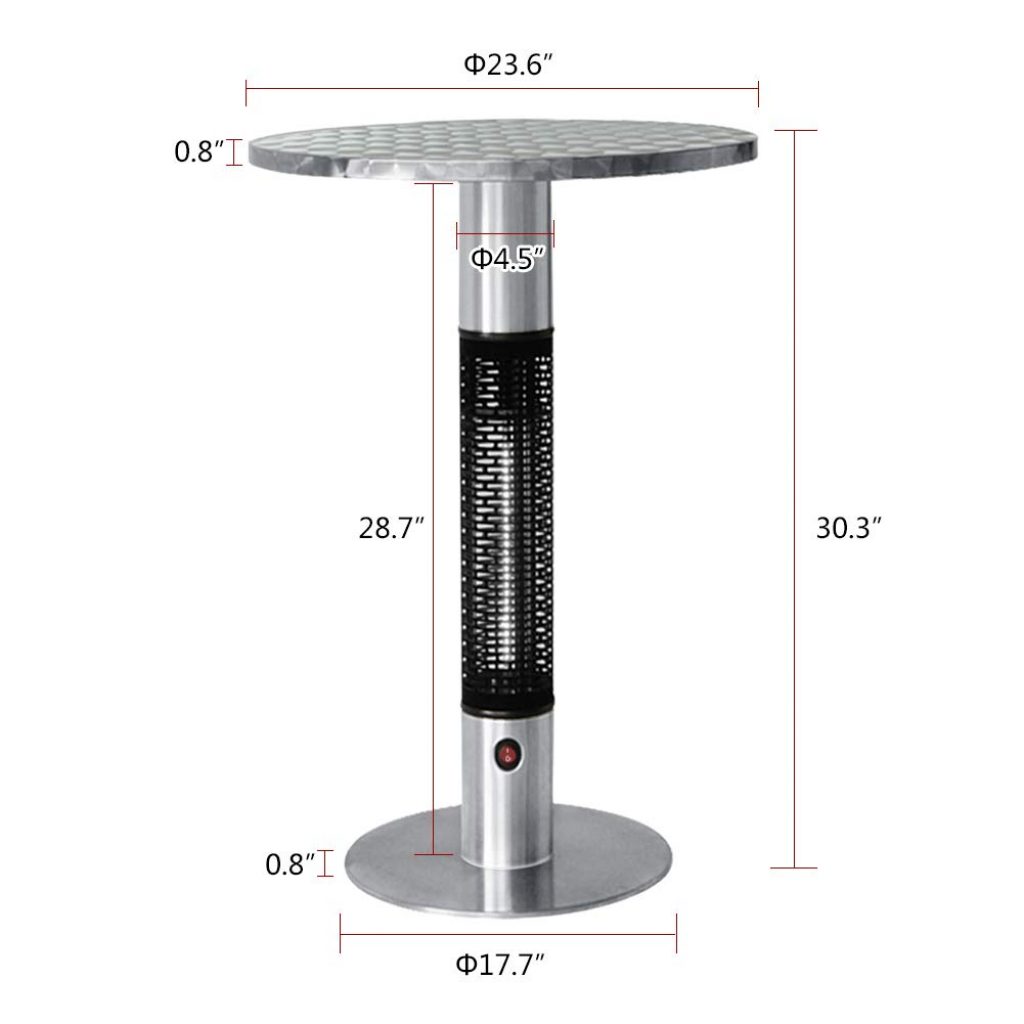 Bistro Table Infrared Electric Outdoor Heater Fresh Garden Decor
