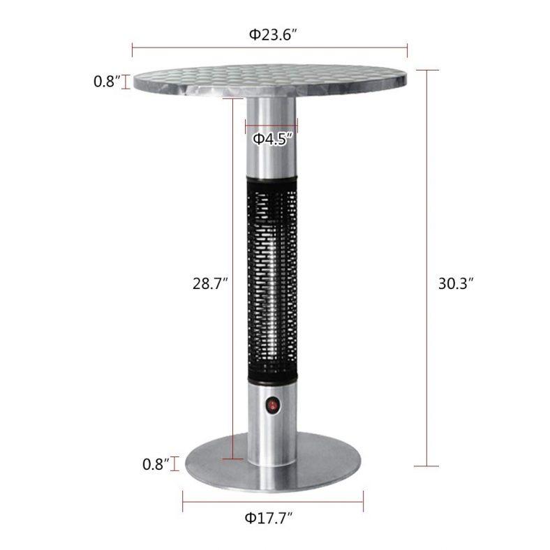Bistro Table Infrared Electric Outdoor Heater Fresh Garden Decor
