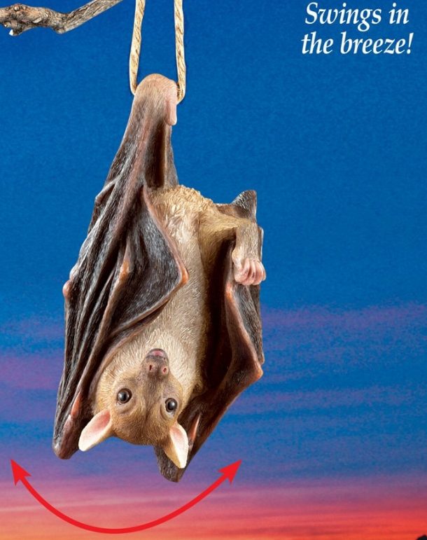 Halloween Hanging Swinging Bat with Realistic Details Fresh Garden Decor