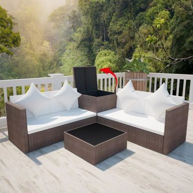 4 Piece Outdoor Garden Sofa Set