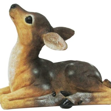 Baby Fawn Lying Outdoor Statue