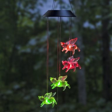Color-Changing LED Solar Flying Pigs Mobile