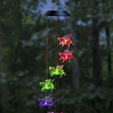 Color-Changing LED Solar Flying Pigs Mobile