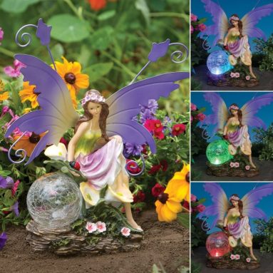 Color Changing Solar Garden Fairy