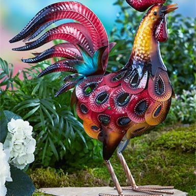 Colorful Vibrant Iron Metallic Bird Decor Garden Outdoor Decoration