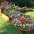 Rectangle Teak Wood Blossom Flower Box