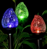 Cracked Glass Flame shaped Dual LED Garden Lights