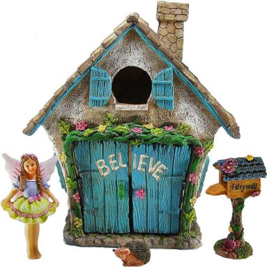 Fairy Garden Believe House Miniature Set of 4