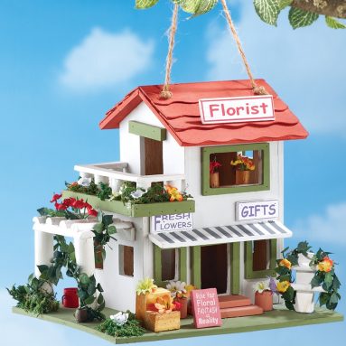 Flower Shop Hanging Birdhouse