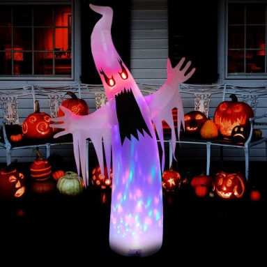 Halloween Decorations 8ft Inflatable Ghost Decor Built-in LED Lights
