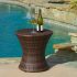 Agio Barbados Gas Fire Pit Set with Two Nesting Benches and Copper Reflective Fire Glass
