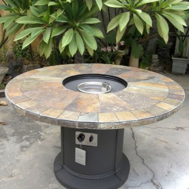 Outdoor Natural Slate Fire Pit Outdoor Dining Table