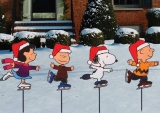 Peanuts Skating Christmas Pathway Markers