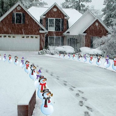 Snowmen Christmas Pathway Markers