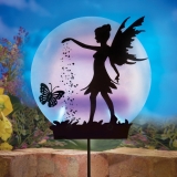 Solar Fairy Silhouette Garden Stake