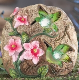 Solar Hummingbird Decorative Garden Stone