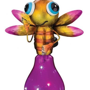 Solar LED Pink And Yellow Firefly Lightning Bug Lantern