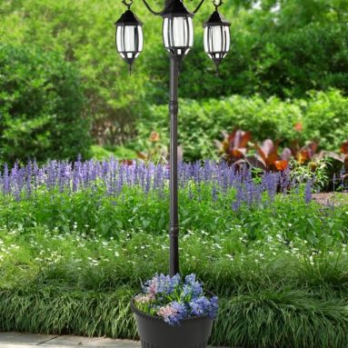Solar Lamp Post and Planter