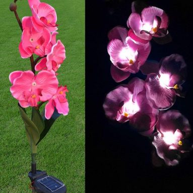 Solar Phalaenopsis Flower Lights Solar Powered Garden