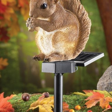 Solar Squirrel Garden Stake