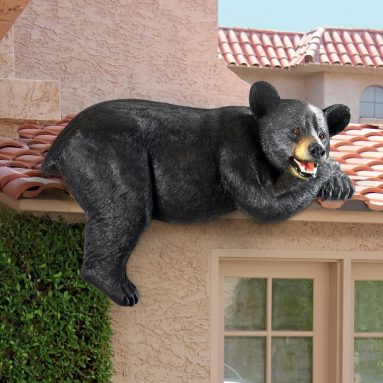 The Loveable Lounger Black Bear Statue