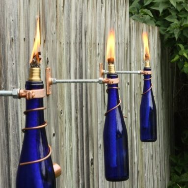 Wine Bottle Tiki Torch – Garden – Outdoor Lighting