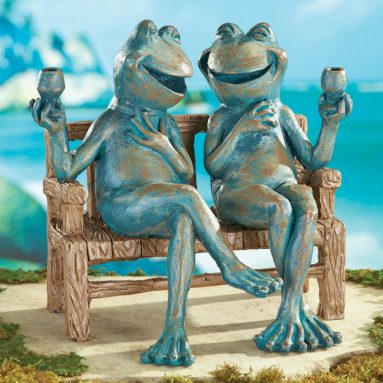 Happy Hour Frogs Garden Statue